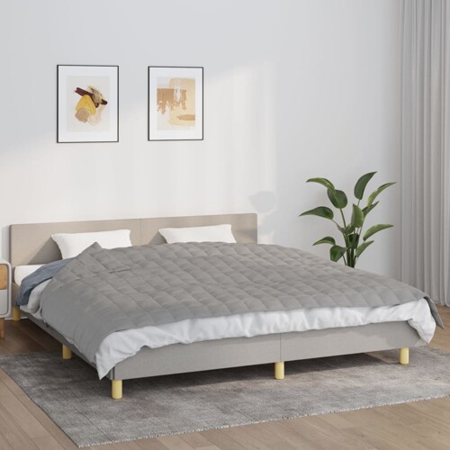 vidaXL Teška deka siva 155x220 cm 7 kg od tkanine