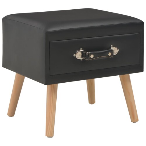 vidaXL Noćni ormarić crni 40 x 35 x 40 cm od umjetne kože