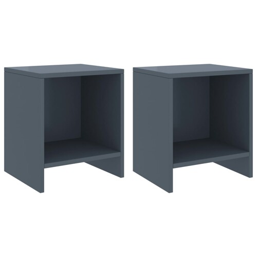 vidaXL Noćni ormarići 2 kom svjetlosivi 35x30x40 cm masivna borovina