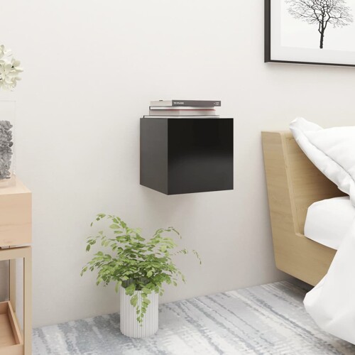 vidaXL Noćni ormarić crni 30,5 x 30 x 30 cm od konstruiranog drva