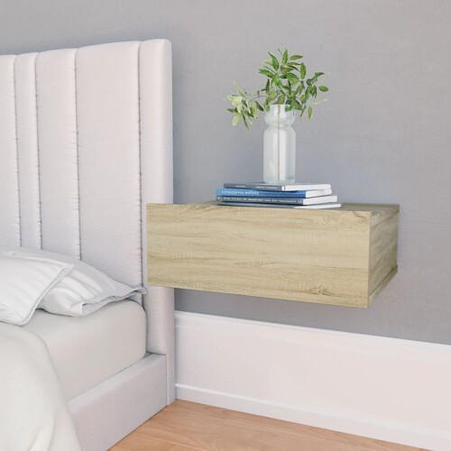 vidaXL Viseći noćni ormarić boja hrasta 40x30x15 cm konstruirano drvo