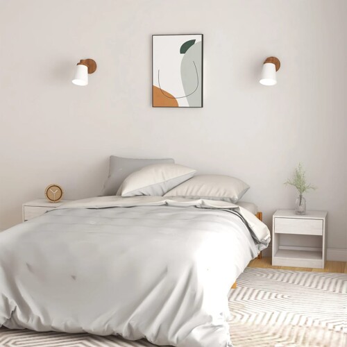 vidaXL Noćni ormarići 2 kom bijeli 40 x 31 x 40 cm od masivne borovine