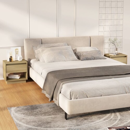 vidaXL Noćni ormarići 2 kom boja hrasta 45x34x44 cm konstruirano drvo