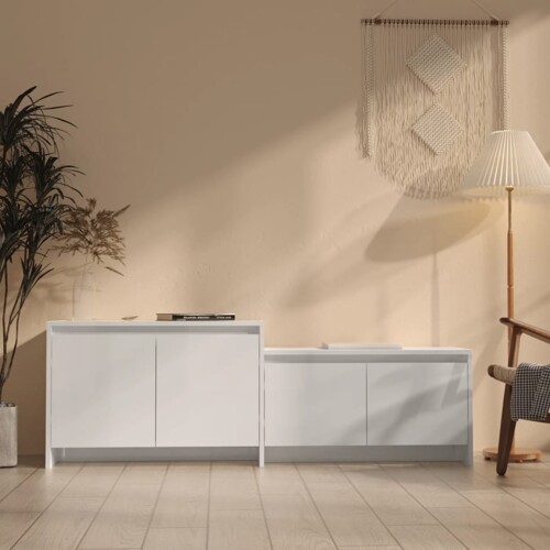 vidaXL TV ormarić sjajni bijeli 146,5 x 35 x 50 cm konstruirano drvo