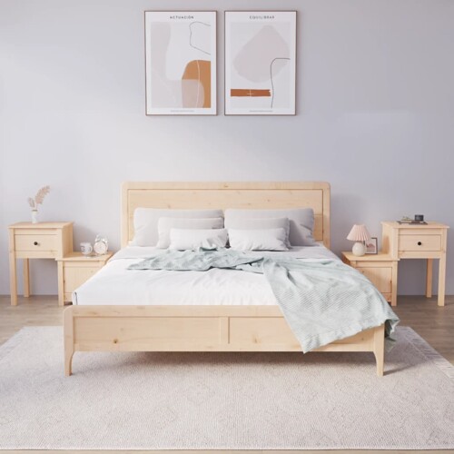 vidaXL Noćni ormarići 2 kom 79,5 x 38 x 65,5 cm od masivne borovine
