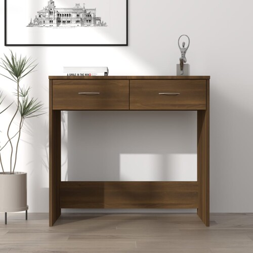 vidaXL Radni stol boja smeđeg hrast 80x40x75 cm od konstruiranog drva