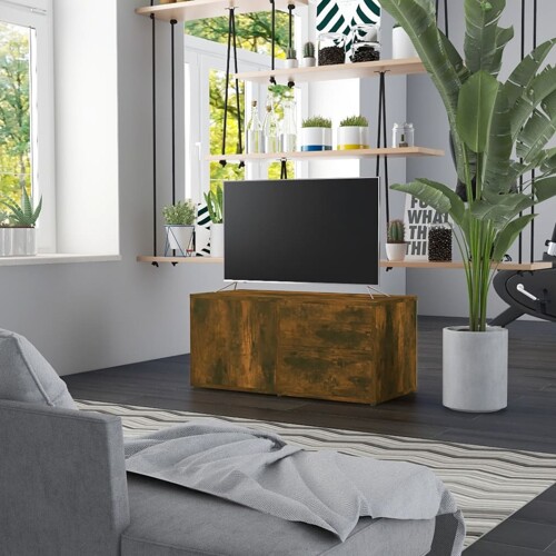 vidaXL TV ormarić boja dimljenog hrasta 80x34x36 cm konstruirano drvo