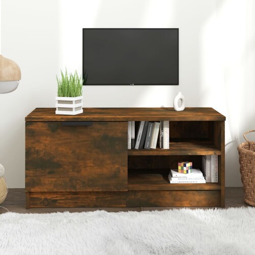 vidaXL TV ormarić boja dimljenog hrasta 80x35x36,5cm konstruirano drvo