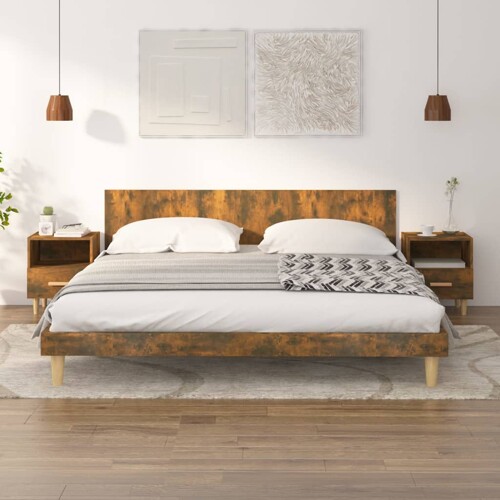 vidaXL Noćni ormarići 2 kom boja dimljenog hrasta 40 x 35 x 47 cm