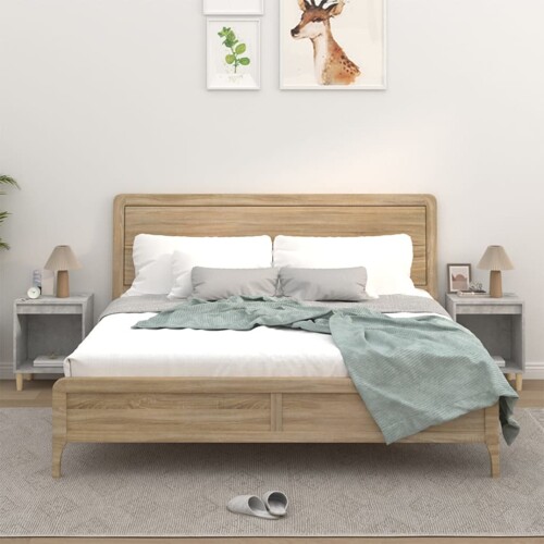 vidaXL Noćni ormarići 2 kom siva boja betona 40x35x50 cm