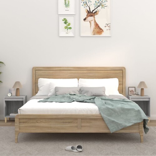 vidaXL Noćni ormarići 2 kom boja dimljenog smeđi 40x35x50 cm