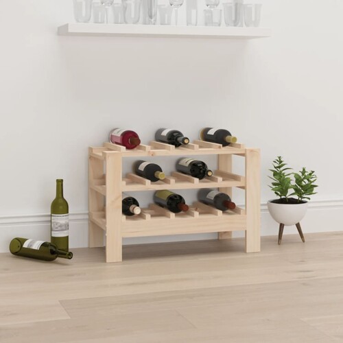 vidaXL Stalak za vino 61,5x30x42 cm od masivne borovine