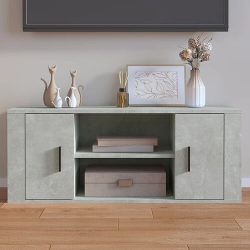 vidaXL TV ormarić beton sivi 100 x 35 x 40 cm od konstruiranog drva