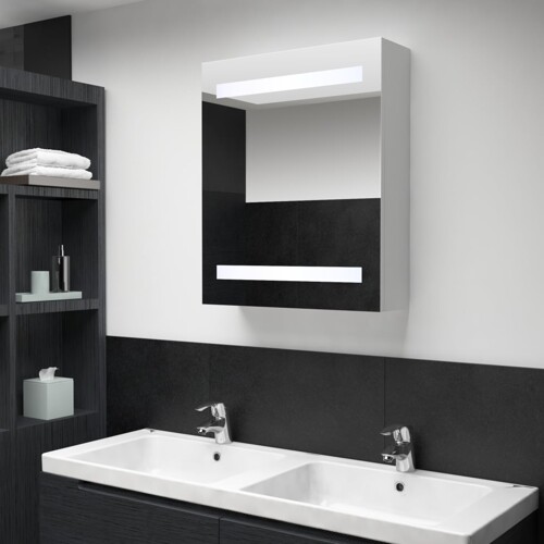 vidaXL LED kupaonski ormarić s ogledalom 50 x 13,5 x 60 cm