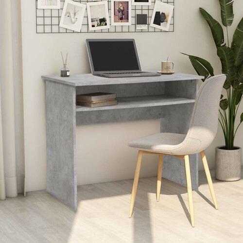 vidaXL Radni stol siva boja betona 90 x 50 x 74 cm konstruirano drvo