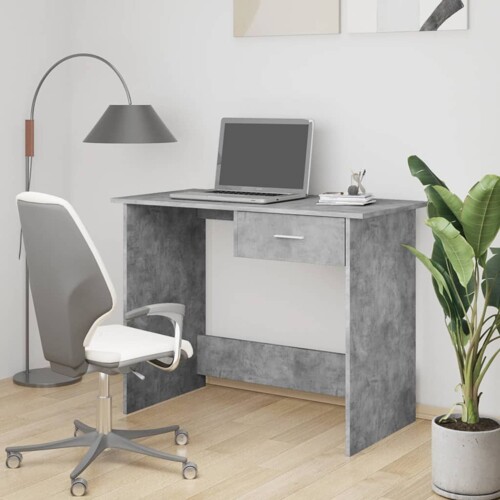 vidaXL Radni stol siva boja betona 100 x 50 x 76 cm konstruirano drvo