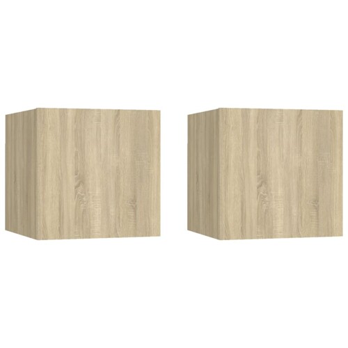 vidaXL Noćni ormarić 2 kom boja hrasta 30,5x30x30 cm konstruirano drvo