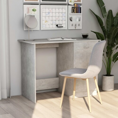 vidaXL Radni stol siva boja betona 100 x 50 x 76 cm konstruirano drvo