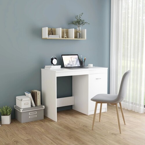 vidaXL Radni stol bijeli 100 x 50 x 76 cm od konstruiranog drva