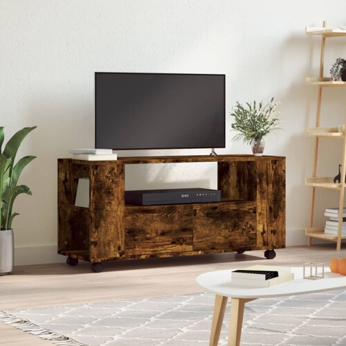 vidaXL TV ormarić boja dimljenog hrasta 102x34,5x43 konstruirano drvo