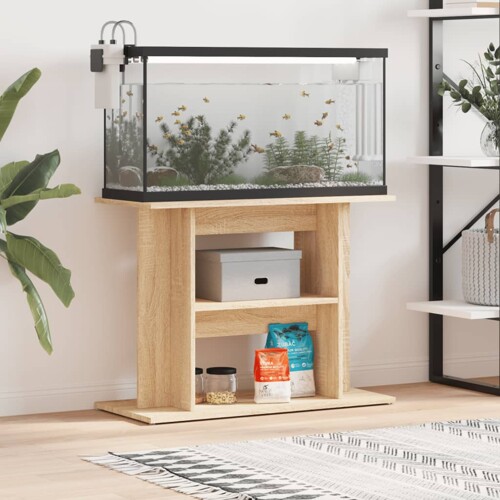 vidaXL Stalak za akvarij boja hrasta 80x35x60 cm od konstruiranog drva