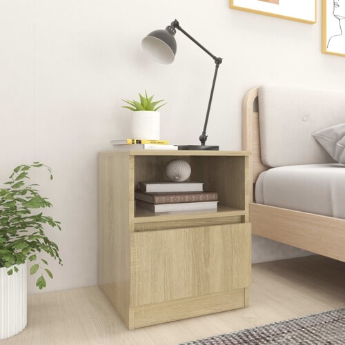 vidaXL Noćni ormarići 2 kom boja hrasta 40x40x50 cm konstruirano drvo