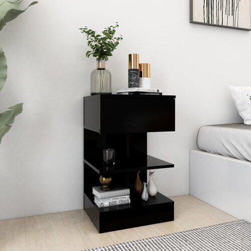 vidaXL Noćni ormarić crni 40 x 35 x 65 cm od konstruiranog drva