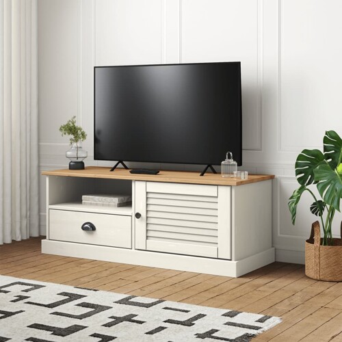 vidaXL TV ormarić VIGO bijeli 106 x 40 x 40 cm od masivne borovine