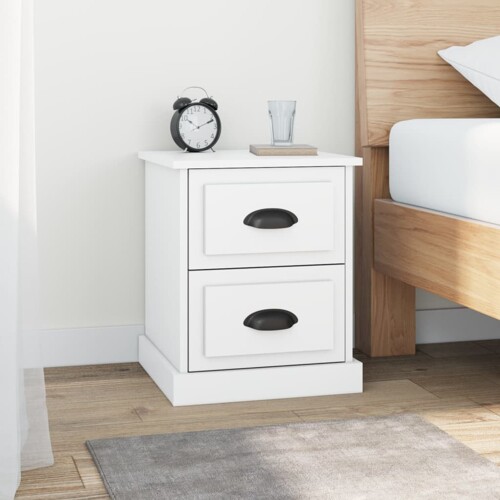 vidaXL Noćni ormarići 2 kom bijeli 39 x 39 x 47,5 cm konstruirano drvo