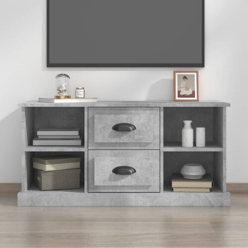 vidaXL TV ormarić boja betona 99,5x35,5x48 cm od konstruiranog drva
