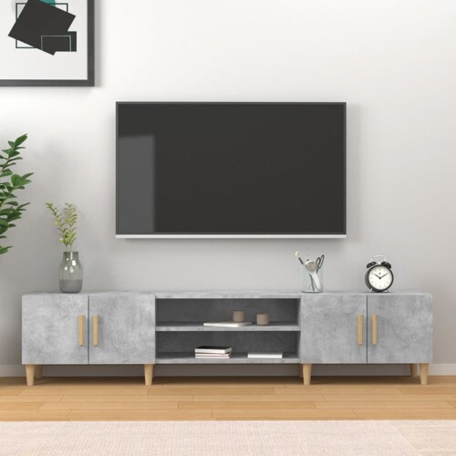 vidaXL TV ormarić boja betona 180x31,5x40 cm od konstruiranog drva