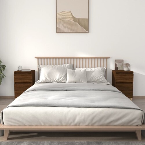 vidaXL Noćni ormarići 2 kom smeđi hrast 40x35x70 cm