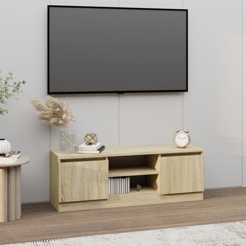 vidaXL TV ormarić s vratima boja hrasta sonome 102 x 30 x 36 cm