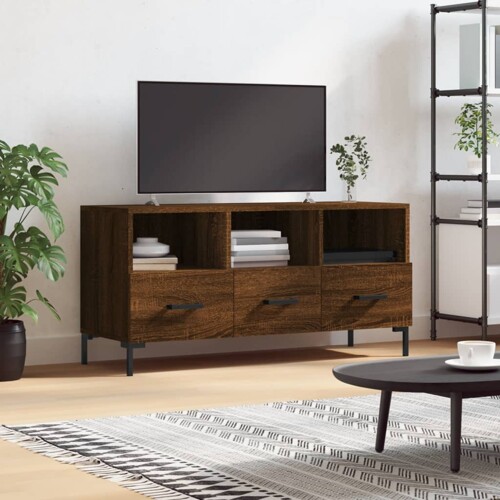 vidaXL TV ormarić boja dimljenog hrasta 102x36x50 cm konstruirano drvo