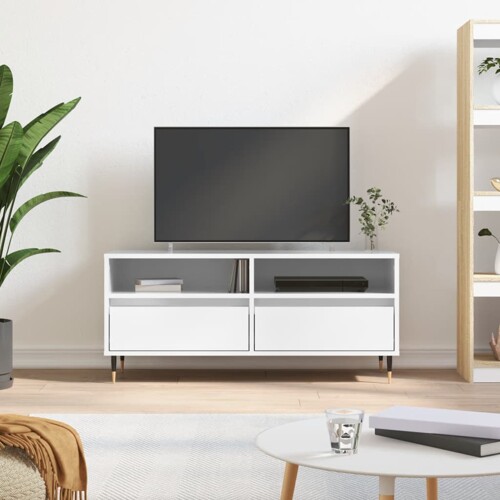 vidaXL TV ormarić sjajni bijeli 100x34,5x44,5 cm od konstruiranog drva