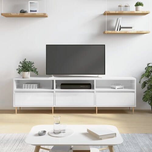 vidaXL TV ormarić sjajni bijeli 150x30x44,5 cm od konstruiranog drva
