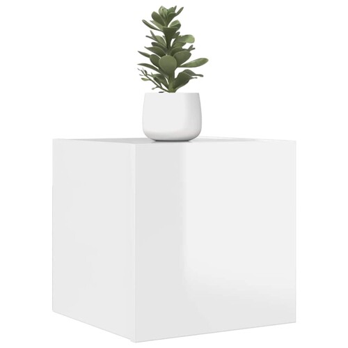 vidaXL Zidni TV ormarići 2 kom visoki sjaj bijeli 30,5 x 30 x 30 cm
