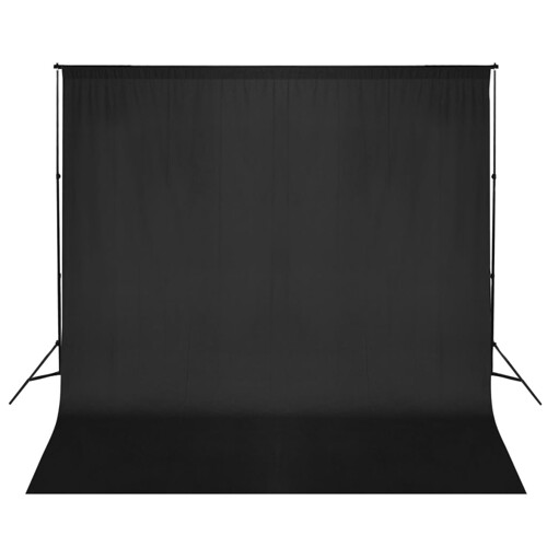 vidaXL Fotografski pozadinski sustav s potporom 600 x 300 cm crni
