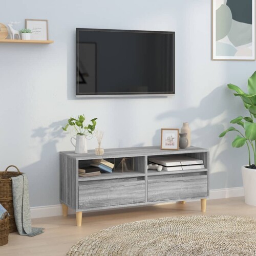 vidaXL TV ormarić sivi Sonoma 100x34,5x44,5cm konstruirano drvo