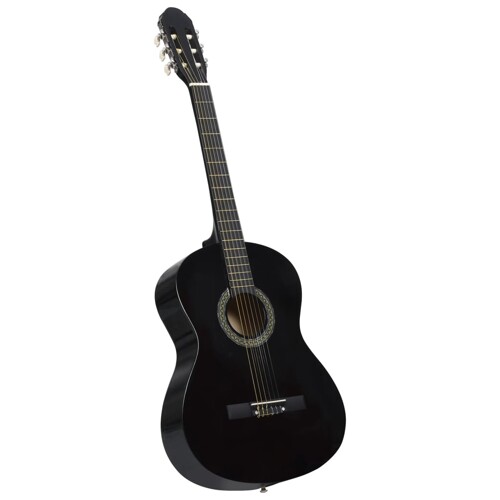 vidaXL Klasična gitara za početnike crna 4/4 39\\" od drva lipe