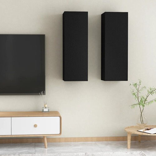 vidaXL TV ormarići 2 kom crni 30,5 x 30 x 90 cm konstruirano drvo