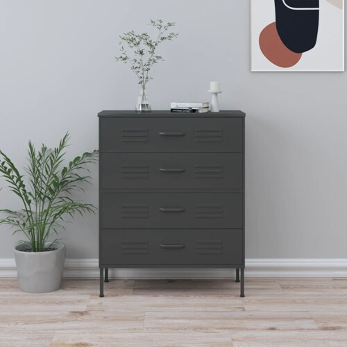 vidaXL Ladičar antracit 80 x 35 x 101,5 cm čelični
