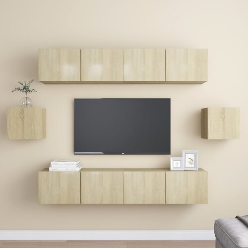 vidaXL 6-dijelni set TV ormarića boja hrasta sonome konstruirano drvo