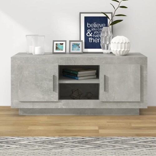 vidaXL TV ormarić boja betona 102x35x45 cm od konstruiranog drva