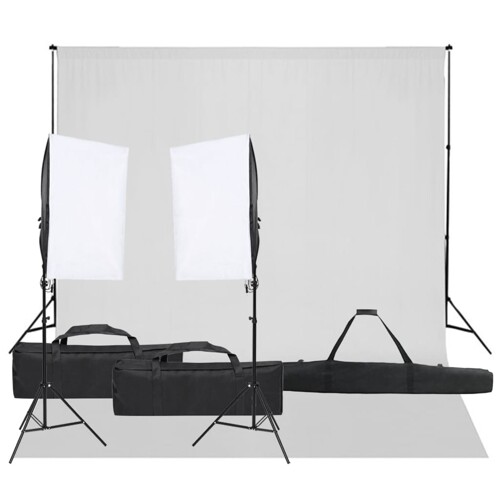 vidaXL Oprema za fotografski studio sa setom svjetala i pozadinom