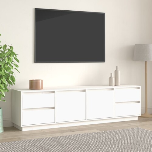 vidaXL TV ormarić bijeli 176 x 37 x 47,5 cm od masivne borovine