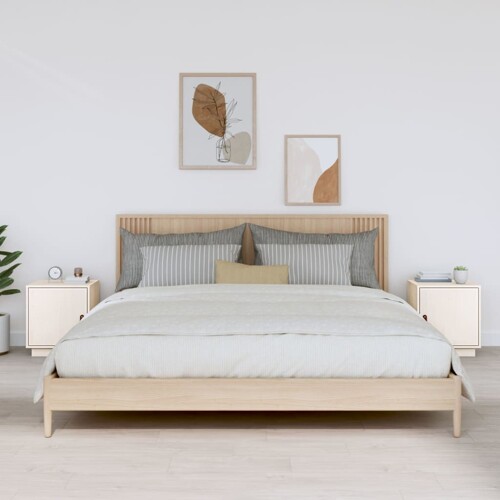 vidaXL Noćni ormarići 2 kom bijeli 40 x 34 x 45 cm od masivne borovine