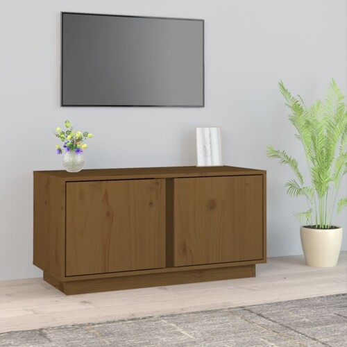 vidaXL TV ormarić smeđa boja meda 80x34x40,5 cm od masivne borovine