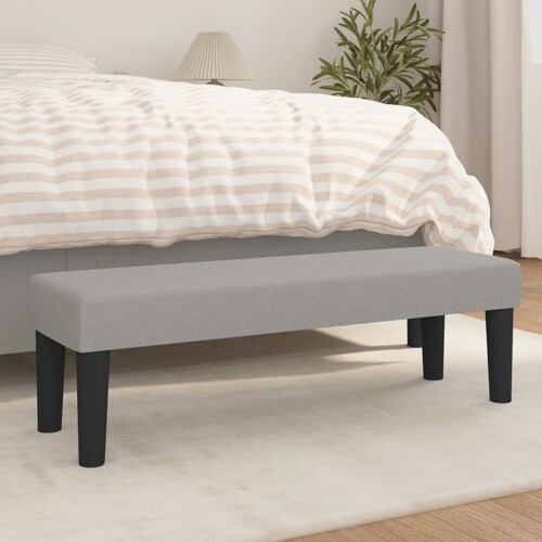 vidaXL Klupa svjetlosivi 100x30x30 cm od tkanine