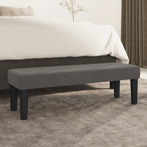 vidaXL Klupa tamnosivi 100x30x30 cm baršunasti